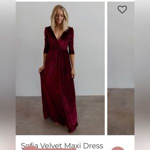 Mulberry velvet dress